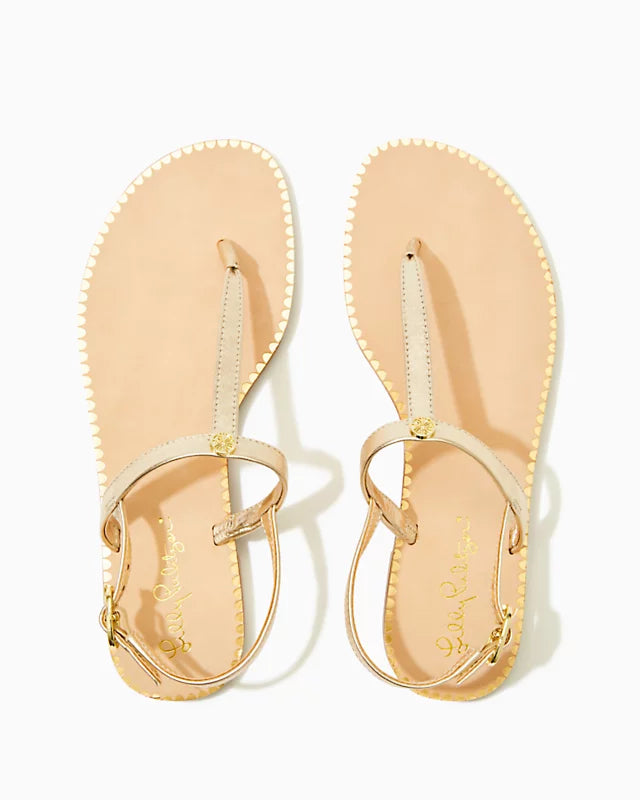 RITA SANDAL, GOLD METALLIC