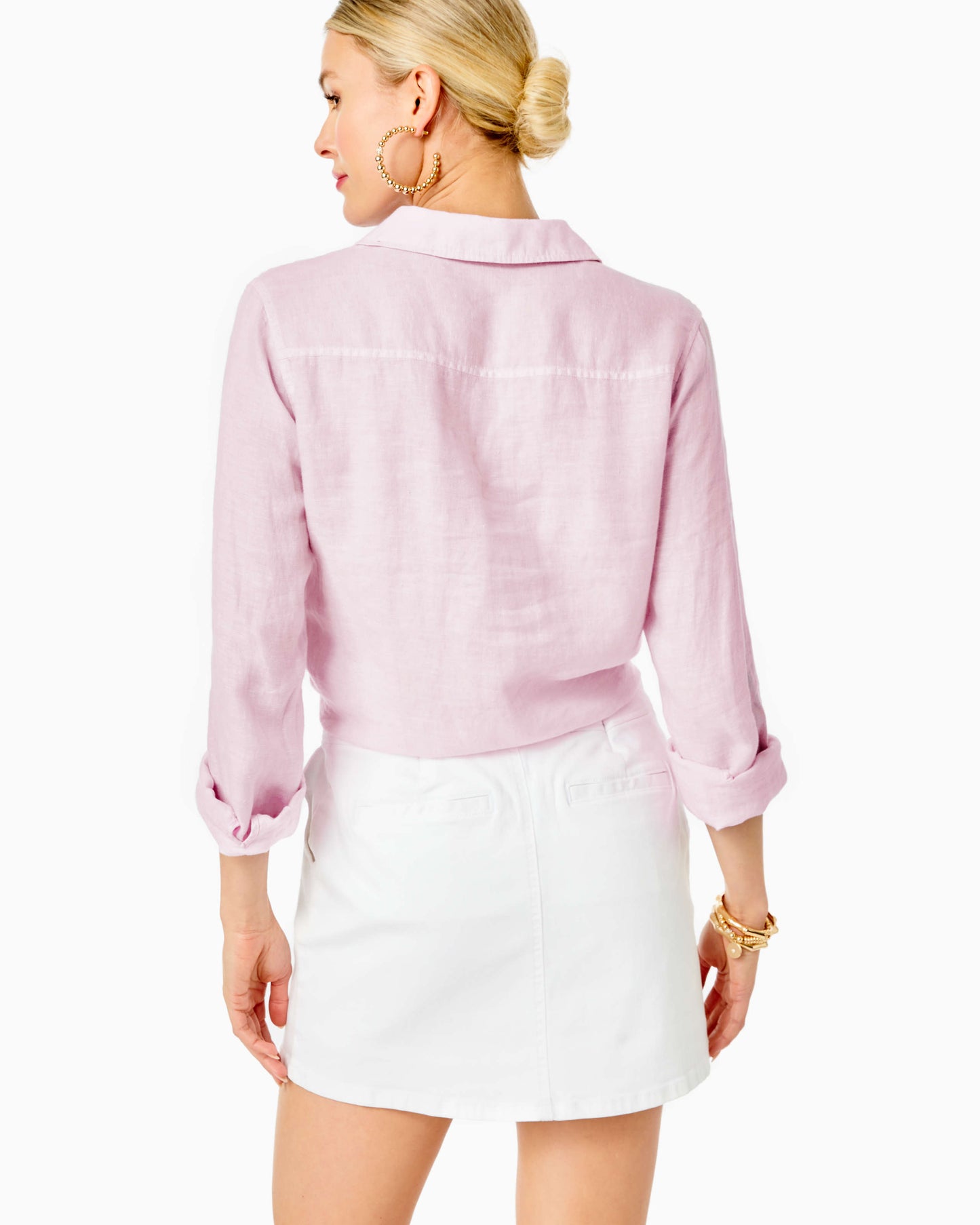 COLETTE DENIM SKORT, RESORT WHITE