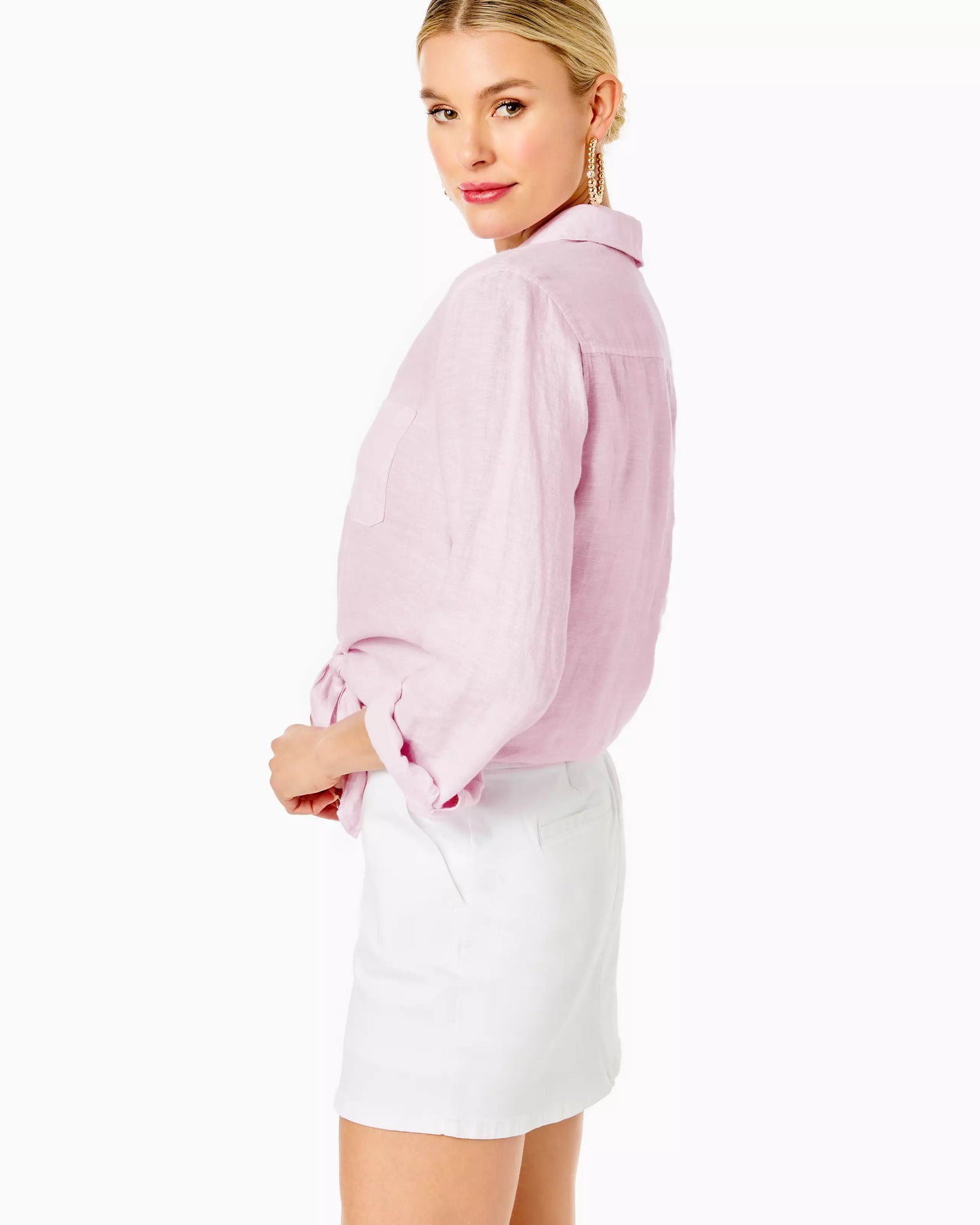 COLETTE DENIM SKORT, RESORT WHITE