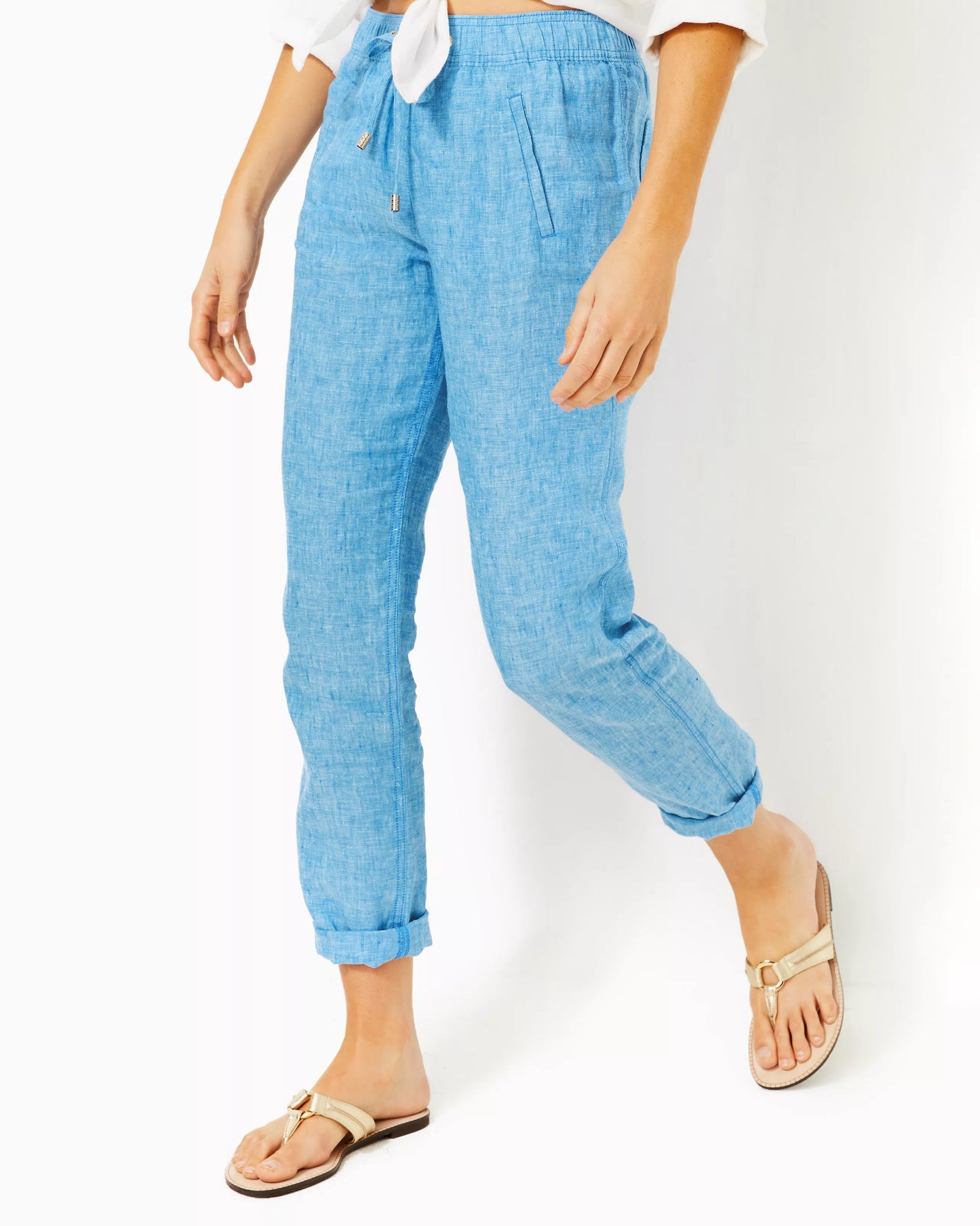 TARON LINEN PANT, BECKON BLUE X SEA SALT BLUE