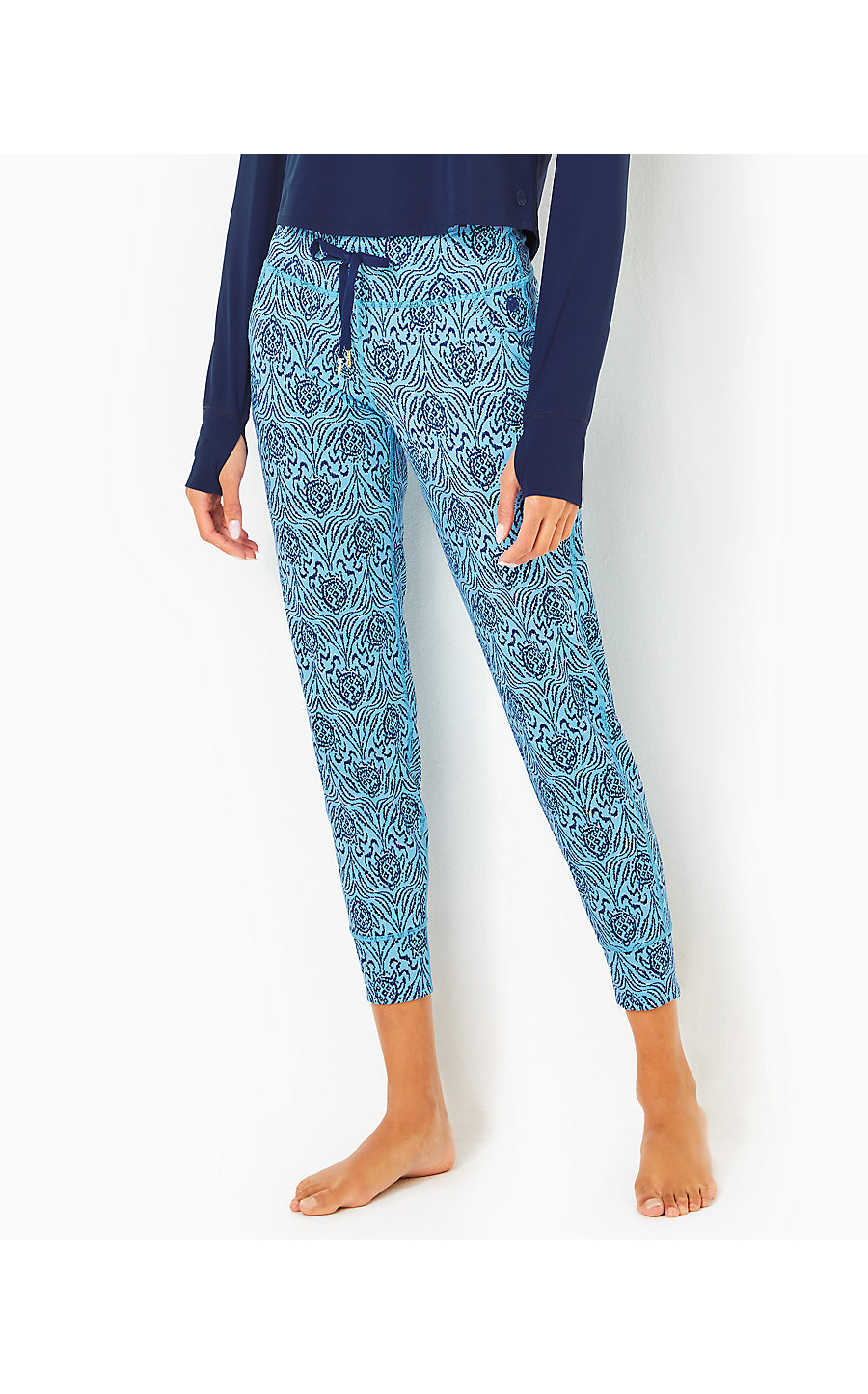ISLAND MID RISE JOGGER UP, BON BON BLUE GO YOUR OWN WAVE