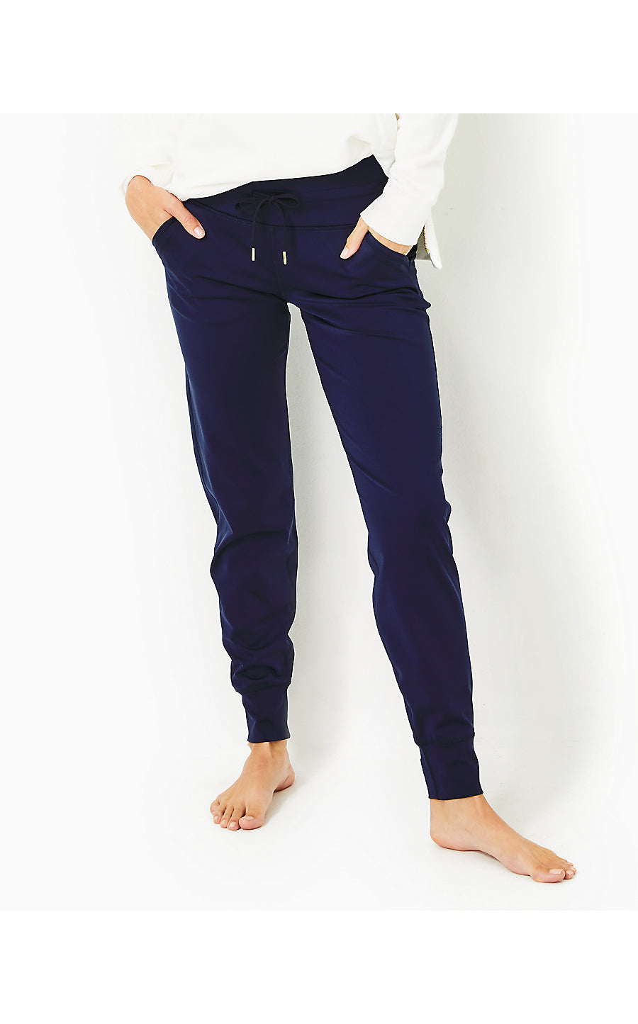 ISLAND MID RISE JOGGER UPF 50+, TRUE NAVY