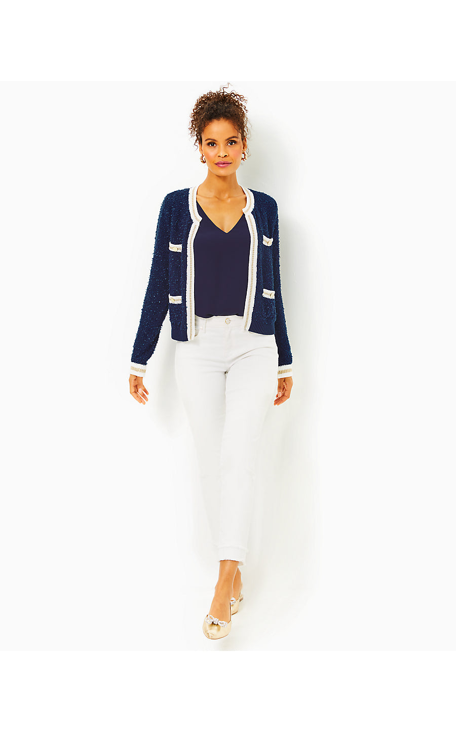 NALAYNA CARDIGAN, LOW TIDE NAVY