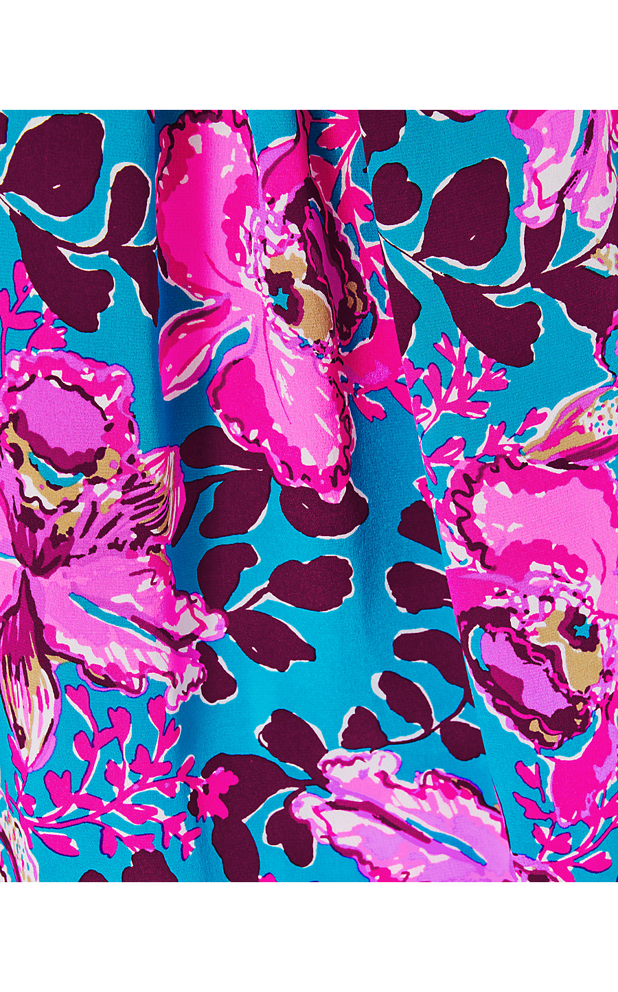 SAIGE LONG SLEEVE SILK TO, BLUE RHAPSODY ORCHID YOU NOT