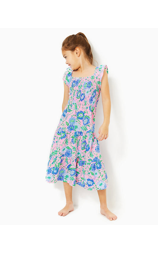 MINI JILLY MIDI DRESS, CONCH SHELL PINK RUMOR HAS IT