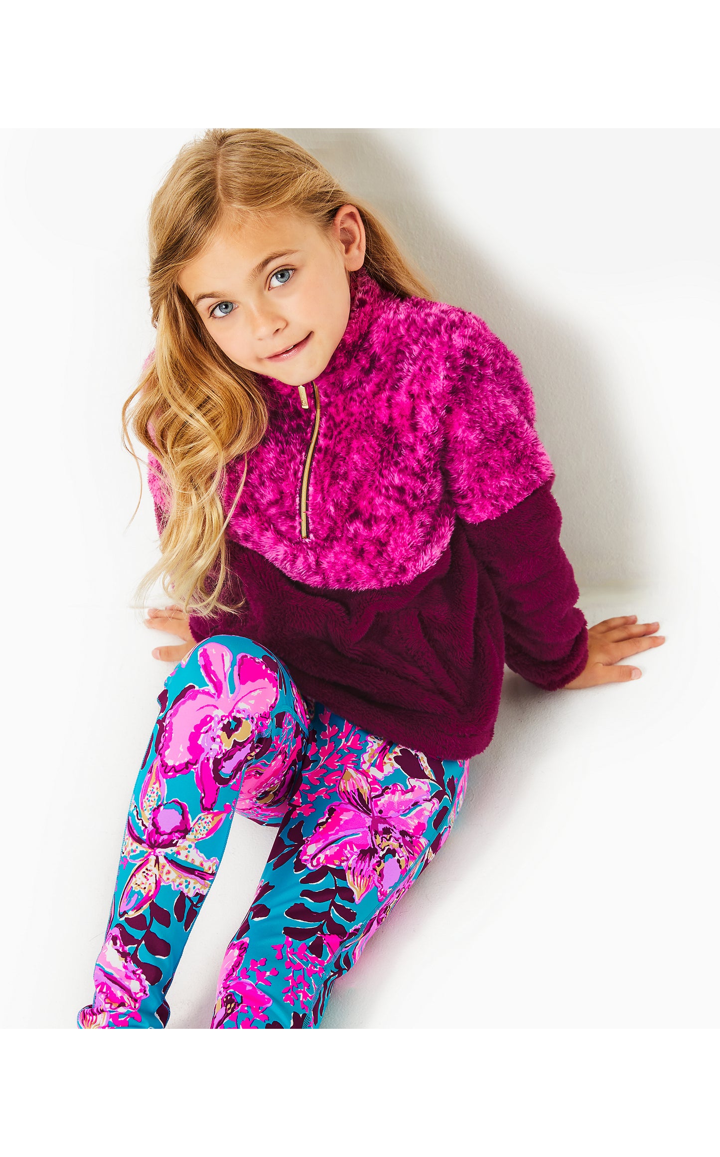 MINI KEALA SHERPA POPOVER, AMARENA CHERRY PATTERN PLAY COLORBLOCK
