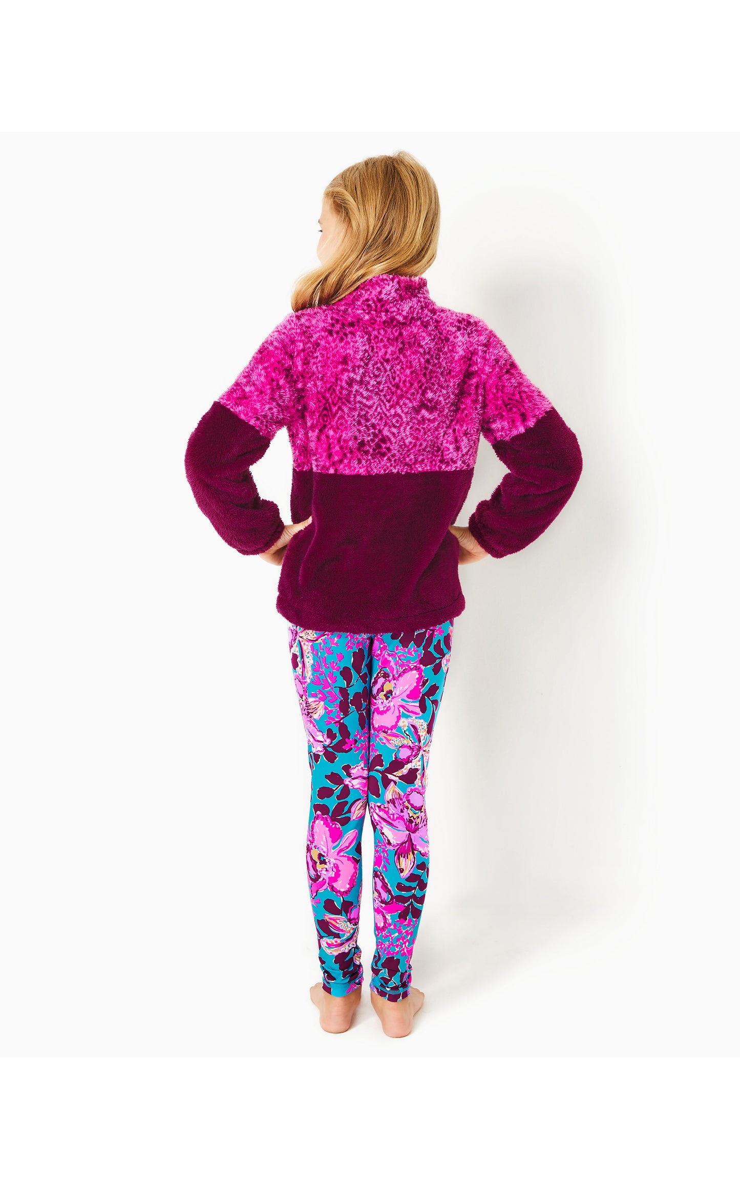 MINI KEALA SHERPA POPOVER, AMARENA CHERRY PATTERN PLAY COLORBLOCK
