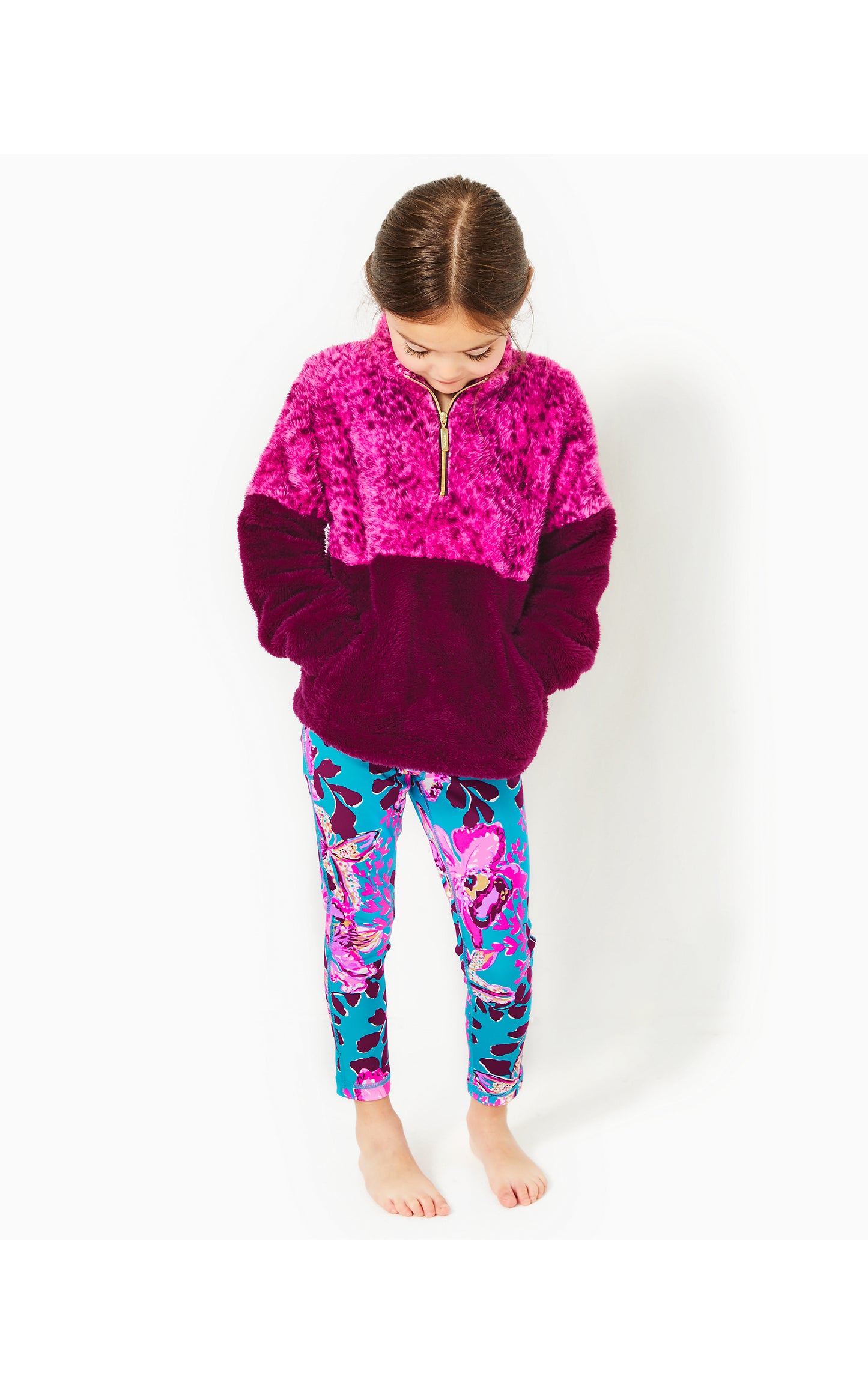 MINI KEALA SHERPA POPOVER, AMARENA CHERRY PATTERN PLAY COLORBLOCK