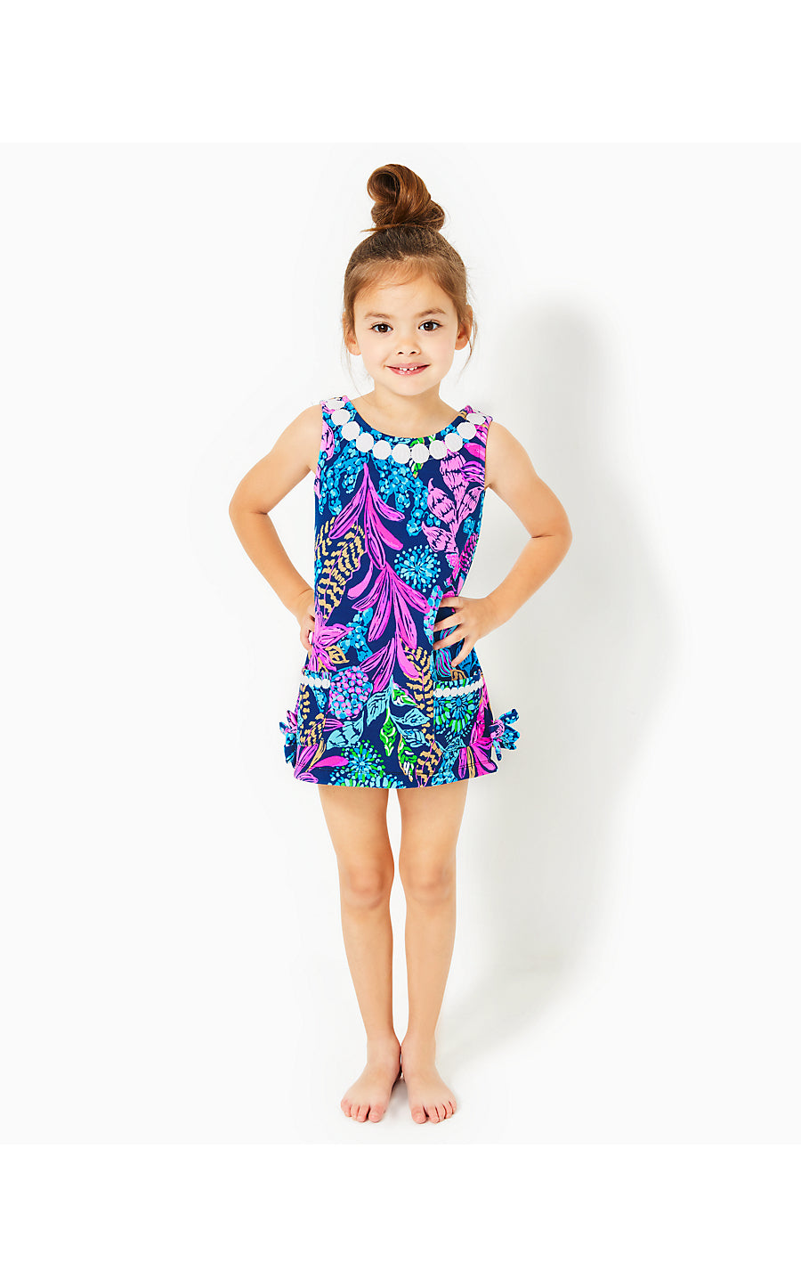 LITTLE LILLY KNIT SHIFT, AEGEAN NAVY CALYPSO COAST