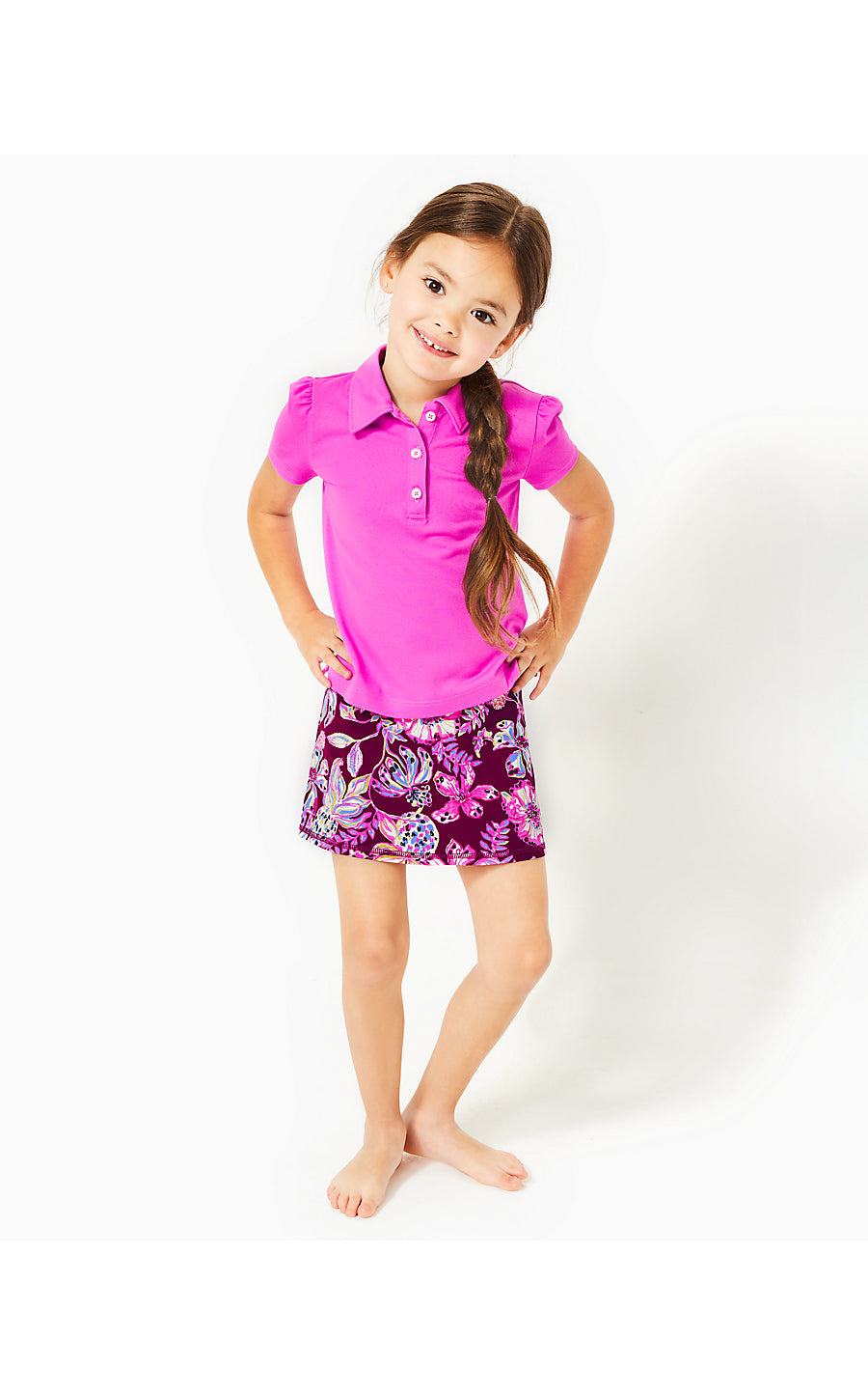 MINI AILA SKORT UPF 50+, AMARENA CHERRY TROPICAL WITH A TWIST