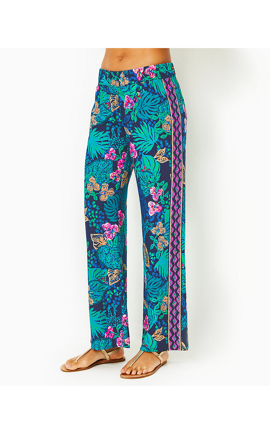 BAL HARBOUR PALAZZO, LOW TIDE NAVY LIFE OF THE PARTY ENGINEERED PANT