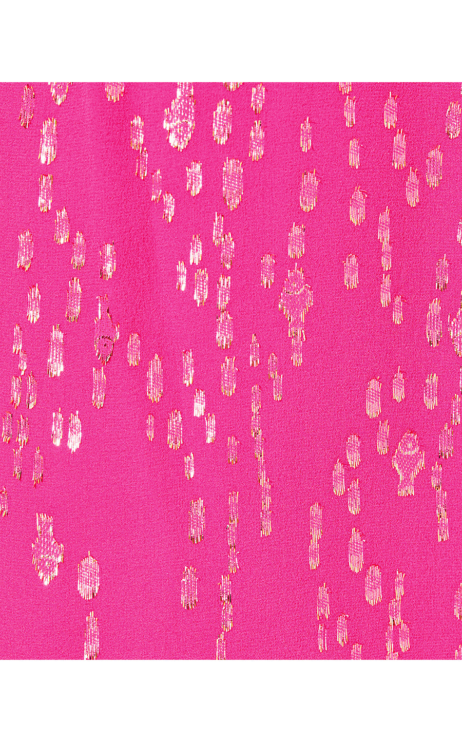 CLEME LONG SLEEVE SILK DRESS, PINK PALMS FISH CLIP CHIFFON