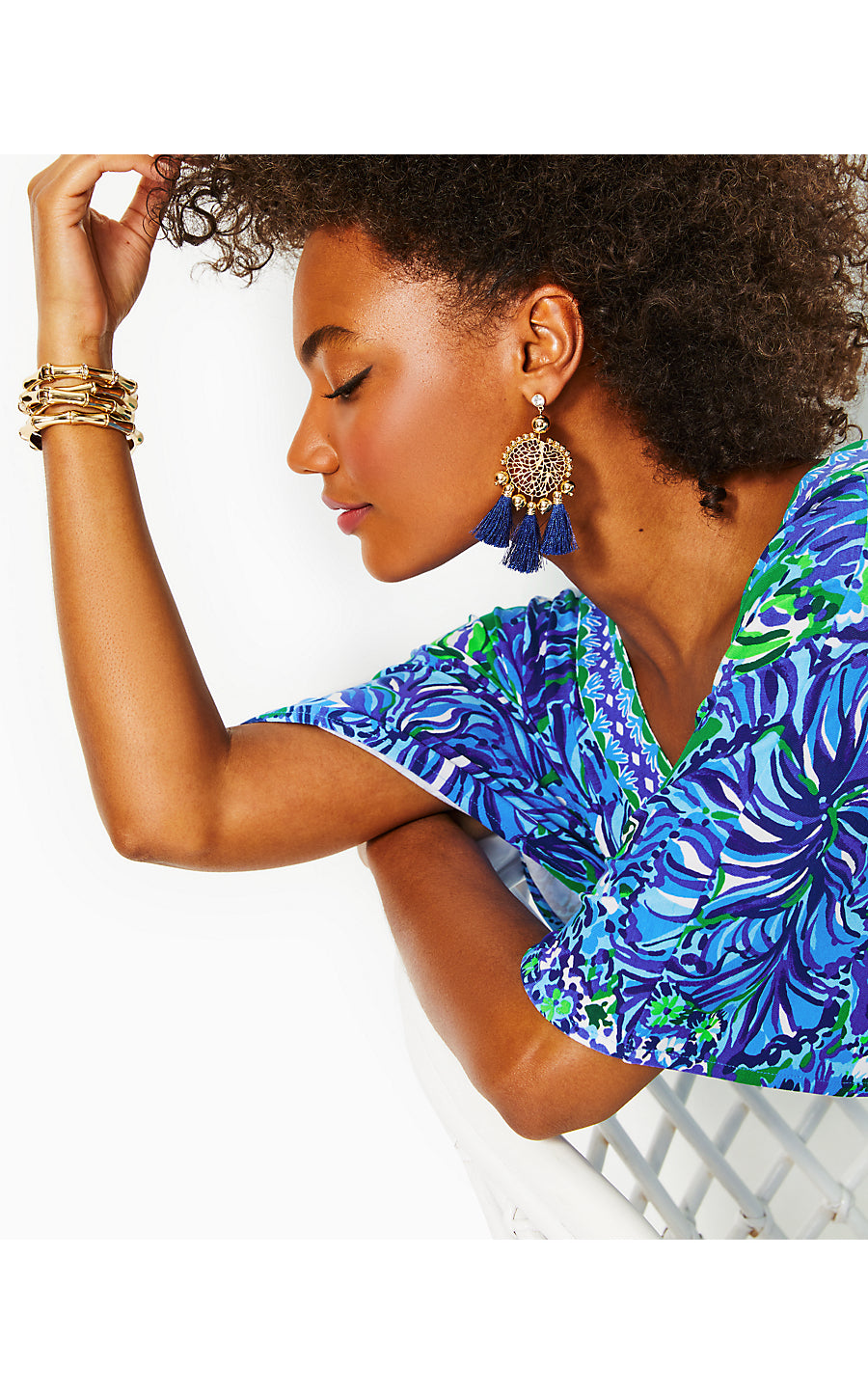 ADDISON ELBOW SLEEVE MAXI, ABACO BLUE IN TURTLE AWE ENGINEERED MAXI DRESS
