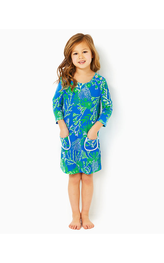 MACKENZIE DRESS, BRINY BLUE A BIT SALTY