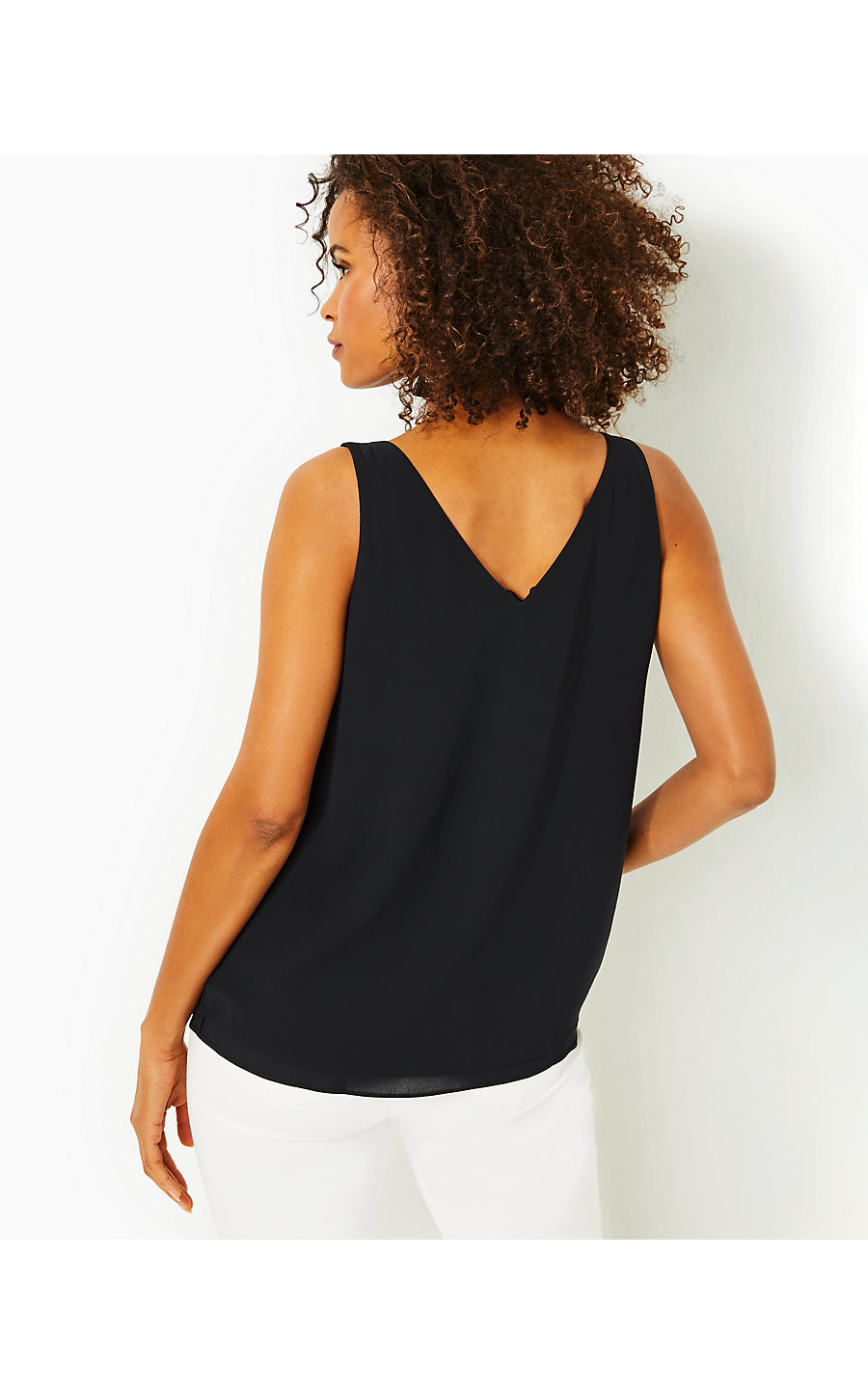 FLORIN STRAIGHT HEM TOP, ONYX