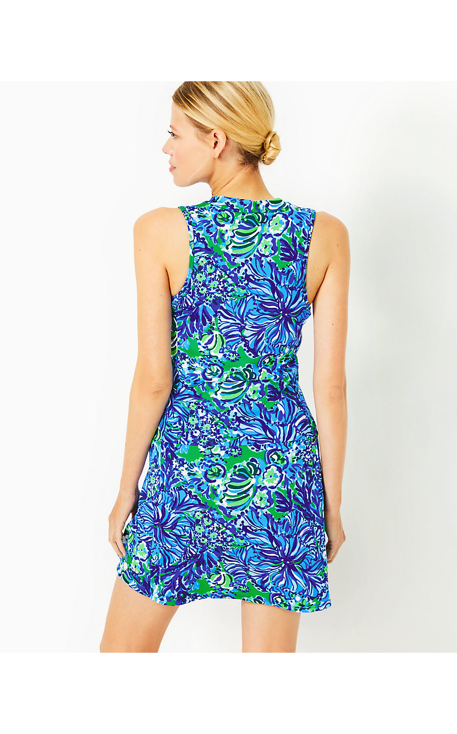 COLADA DRESS UPF 50+, ABACO BLUE IN TURTLE AWE