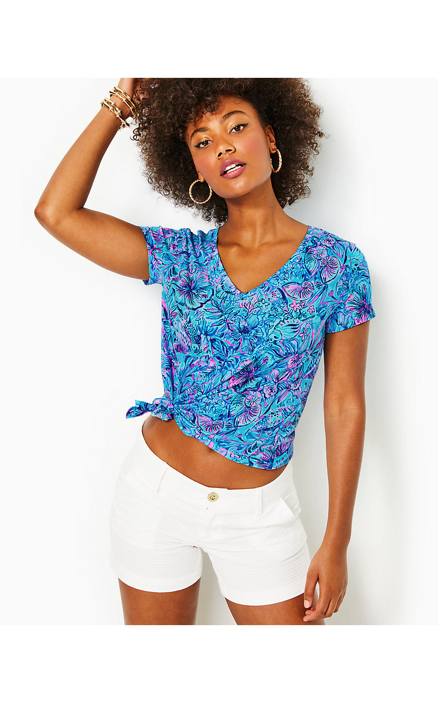 MEREDITH TEE, BREAKWATER BLUE SHELLS N BELLS