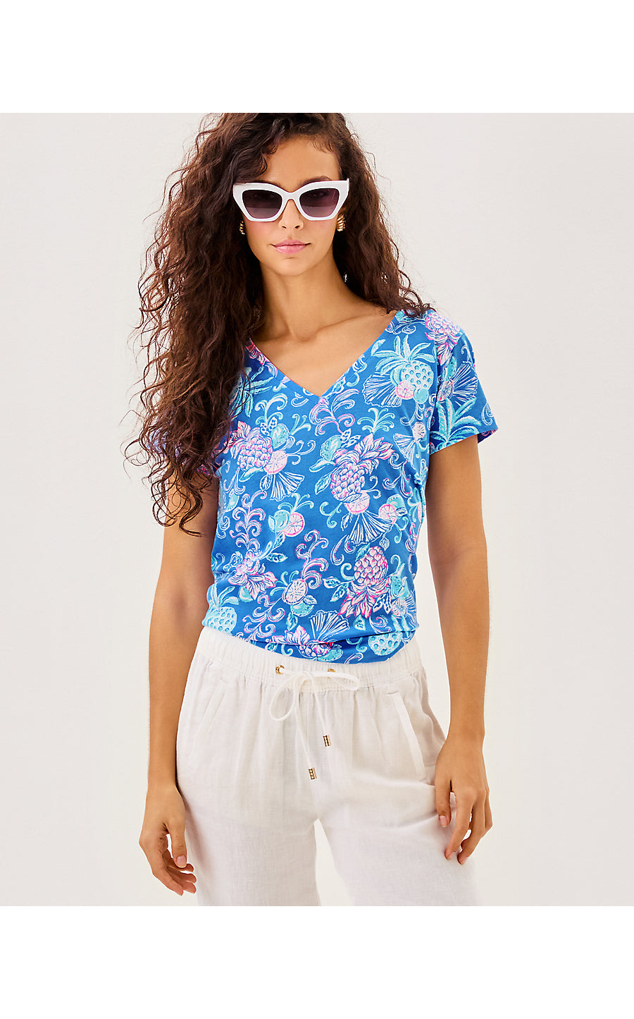 MEREDITH TEE, SUNWASHED BLUE CITRUS CRUSH