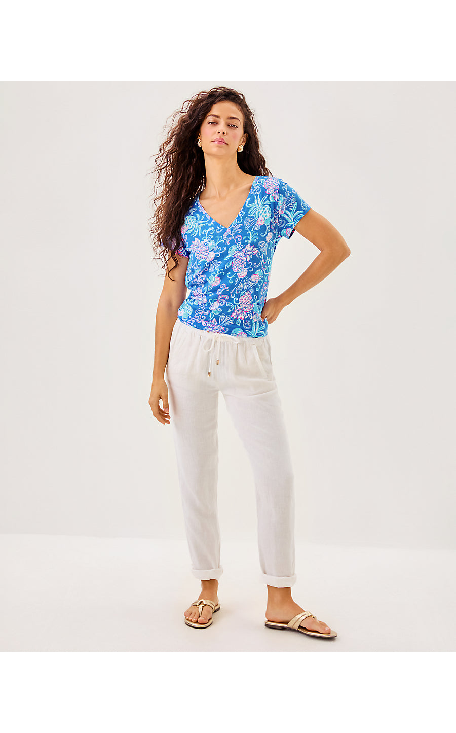 MEREDITH TEE, SUNWASHED BLUE CITRUS CRUSH