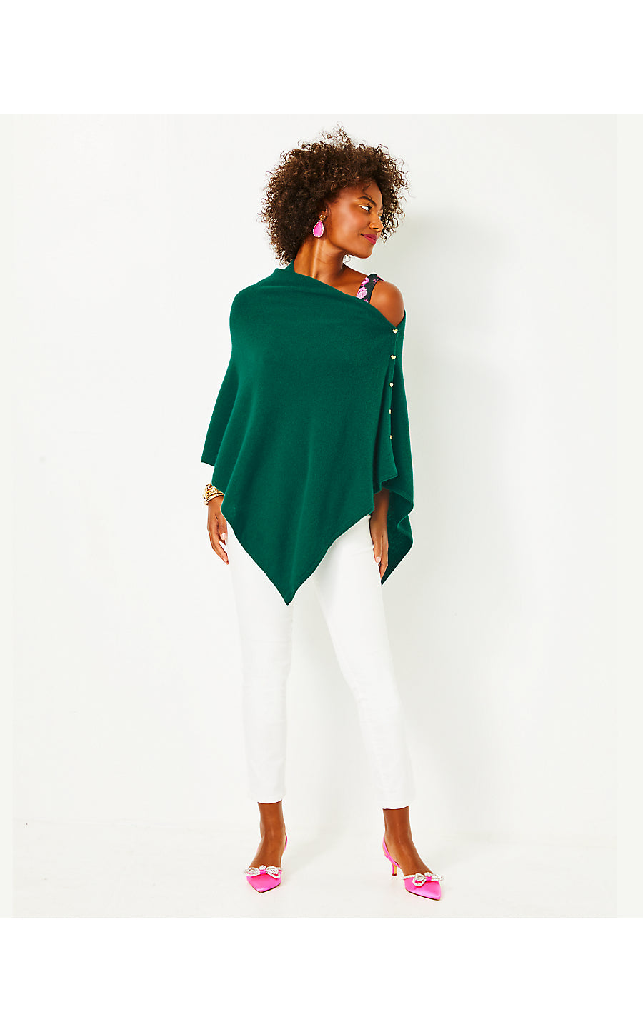 HARP CASHMERE WRAP, EVERGREEN