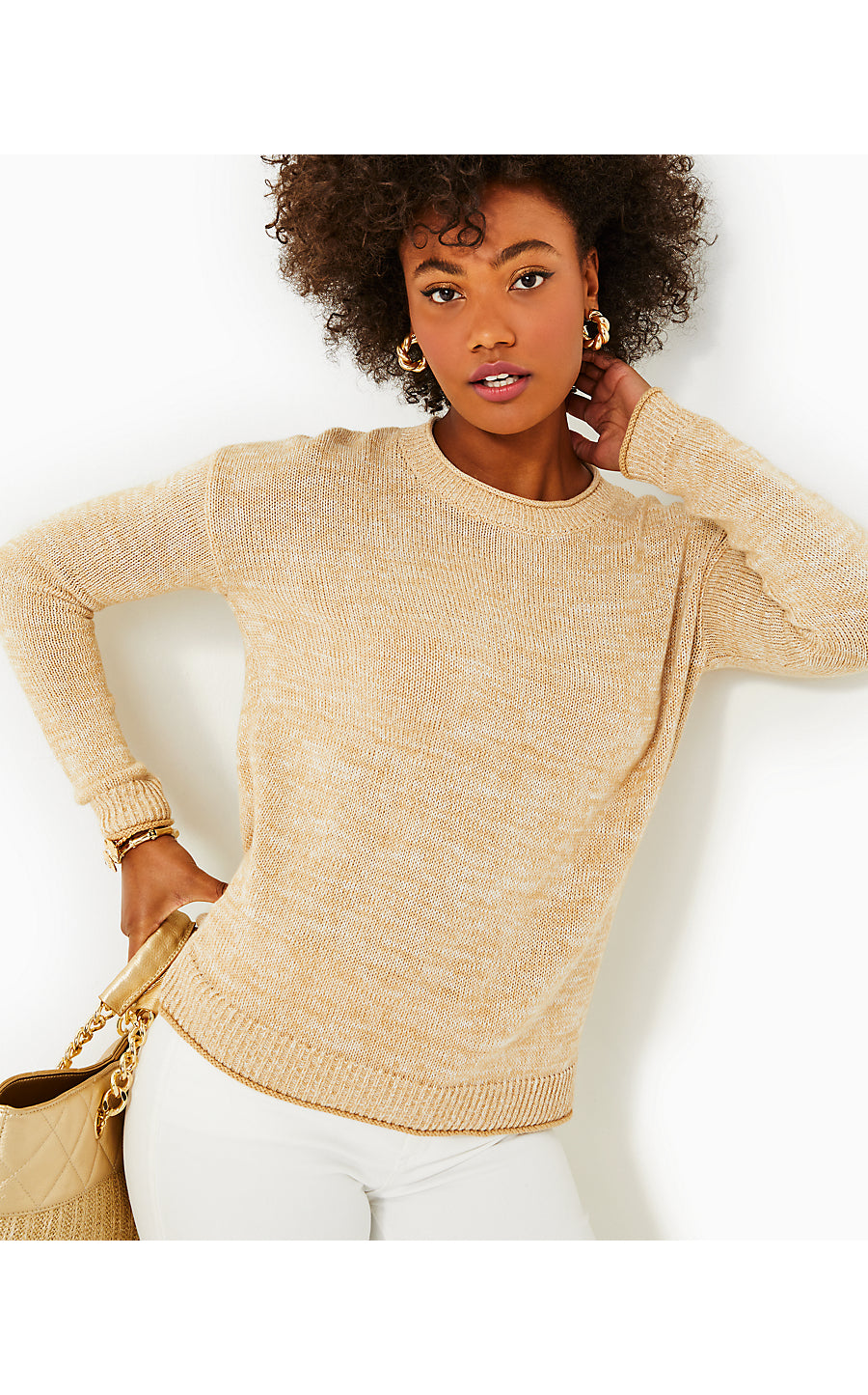 BAYPORT SWEATER, SAND BAR MARL