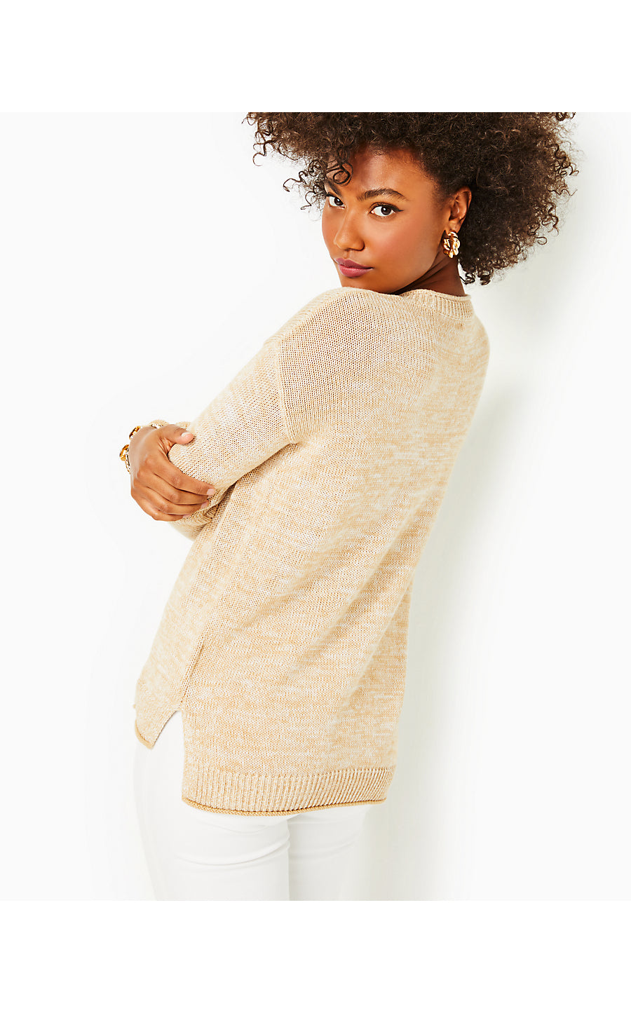 BAYPORT SWEATER, SAND BAR MARL