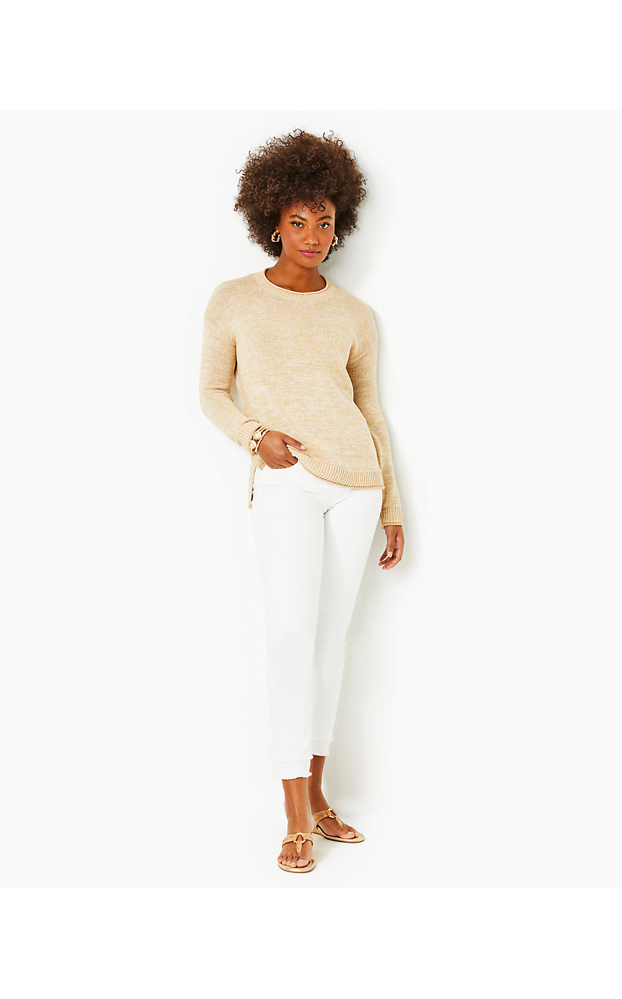 BAYPORT SWEATER, SAND BAR MARL