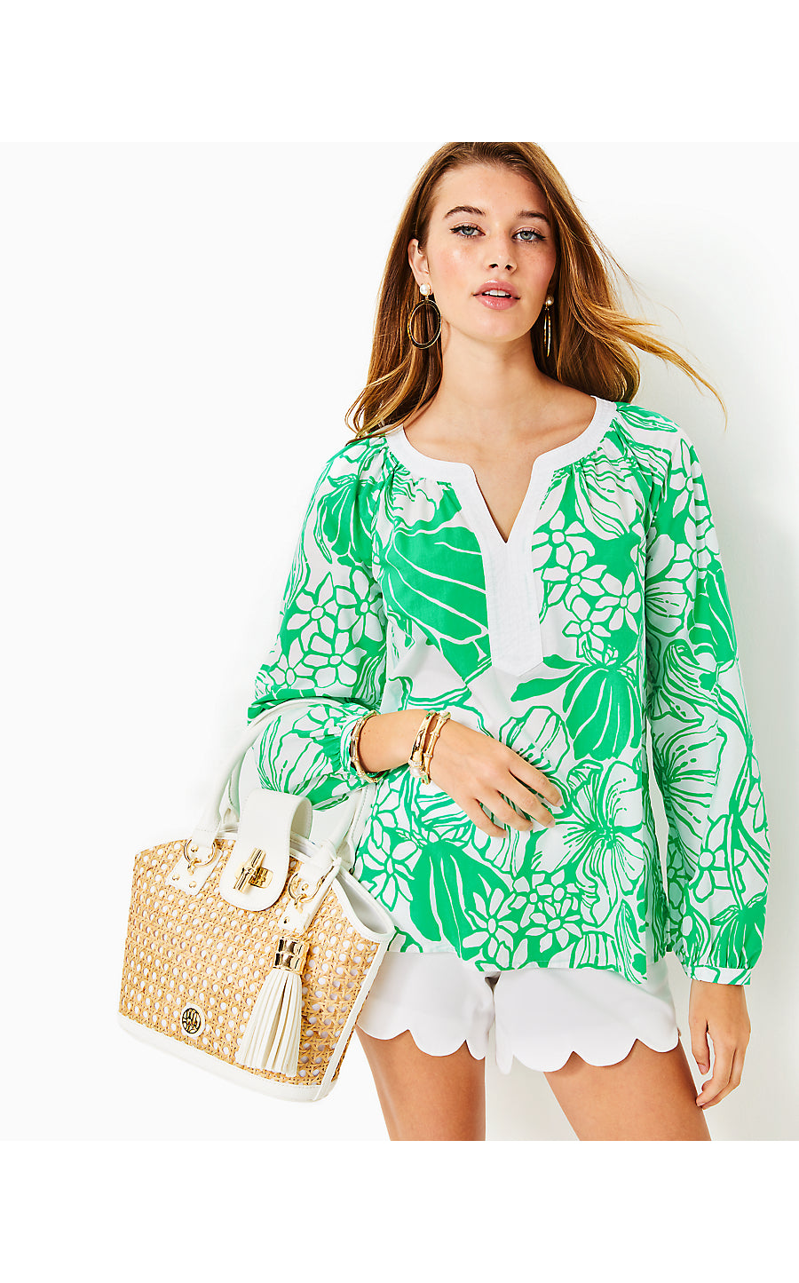 CAMRYN TUNIC, SPEARMINT OVERSIZED KISS MY TULIPS