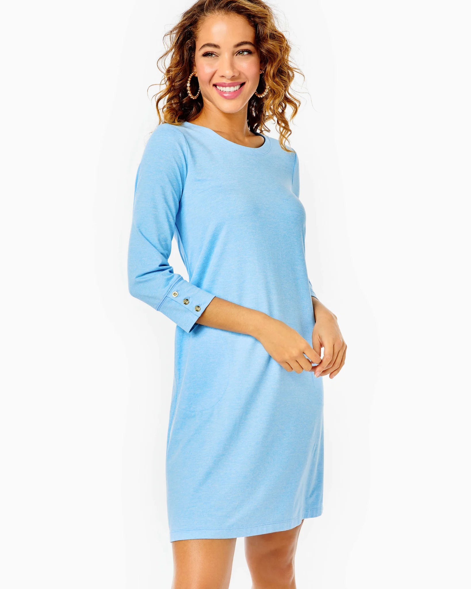 SOLIA UPF 50+ DRESS, HEATHERED FRENCHIE BLUE Palm Place SOLIA UPF 50+ DRESS, HEATHERED FRENCHIE BLUE Palm Place
