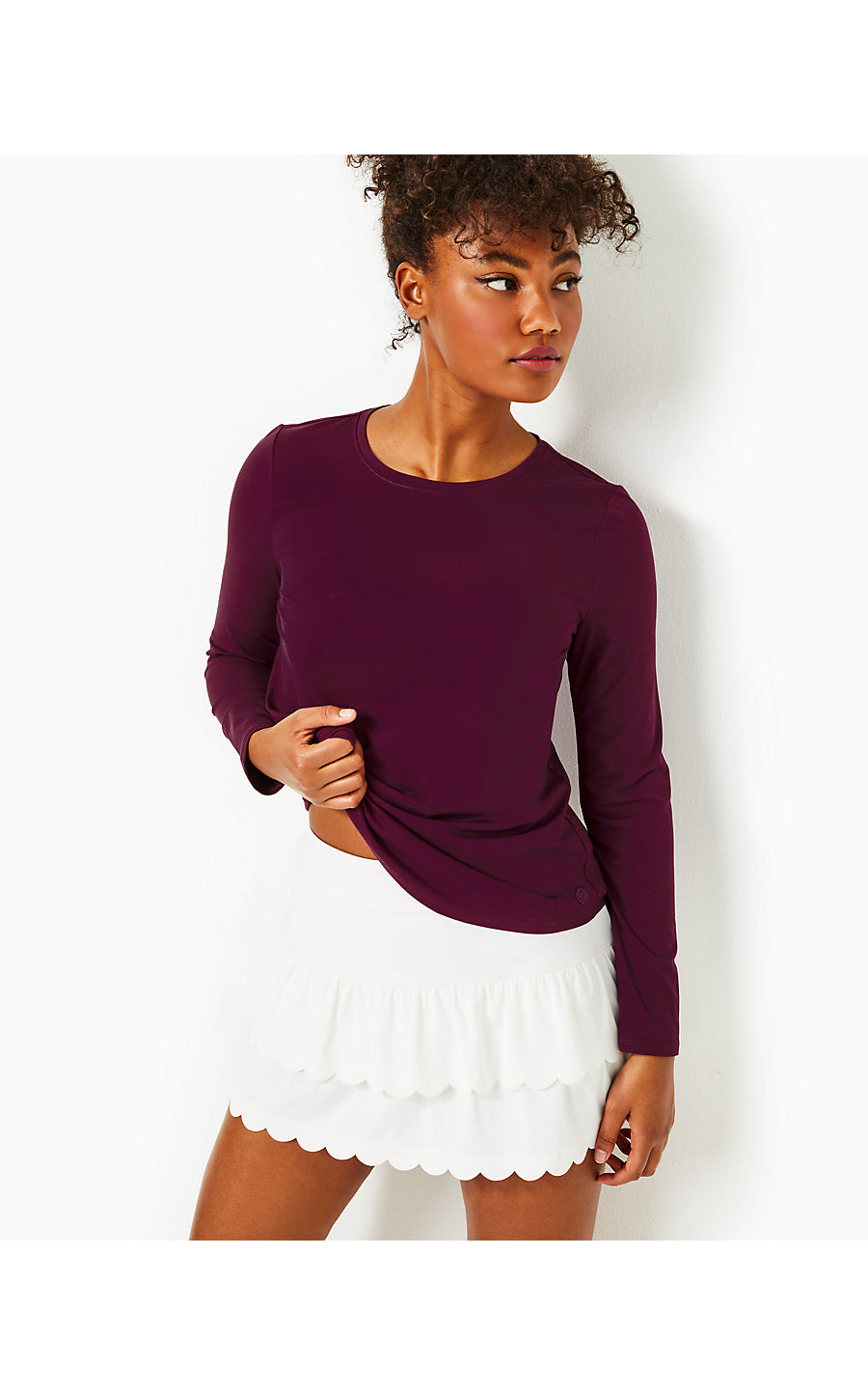 WESTLEY LONG SLEEVE TEE UPF 50+, AMARENA CHERRY