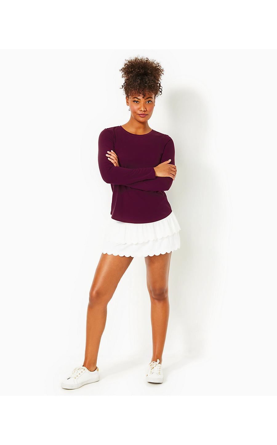 WESTLEY LONG SLEEVE TEE UPF 50+, AMARENA CHERRY