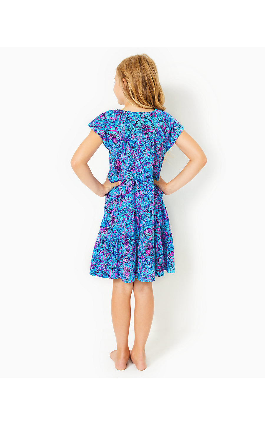 MINI KAWAI DRESS, BREAKWATER BLUE SHELLS N BELLS