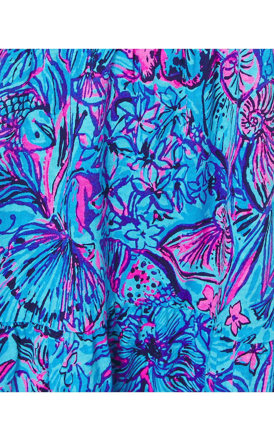 MINI KAWAI DRESS, BREAKWATER BLUE SHELLS N BELLS