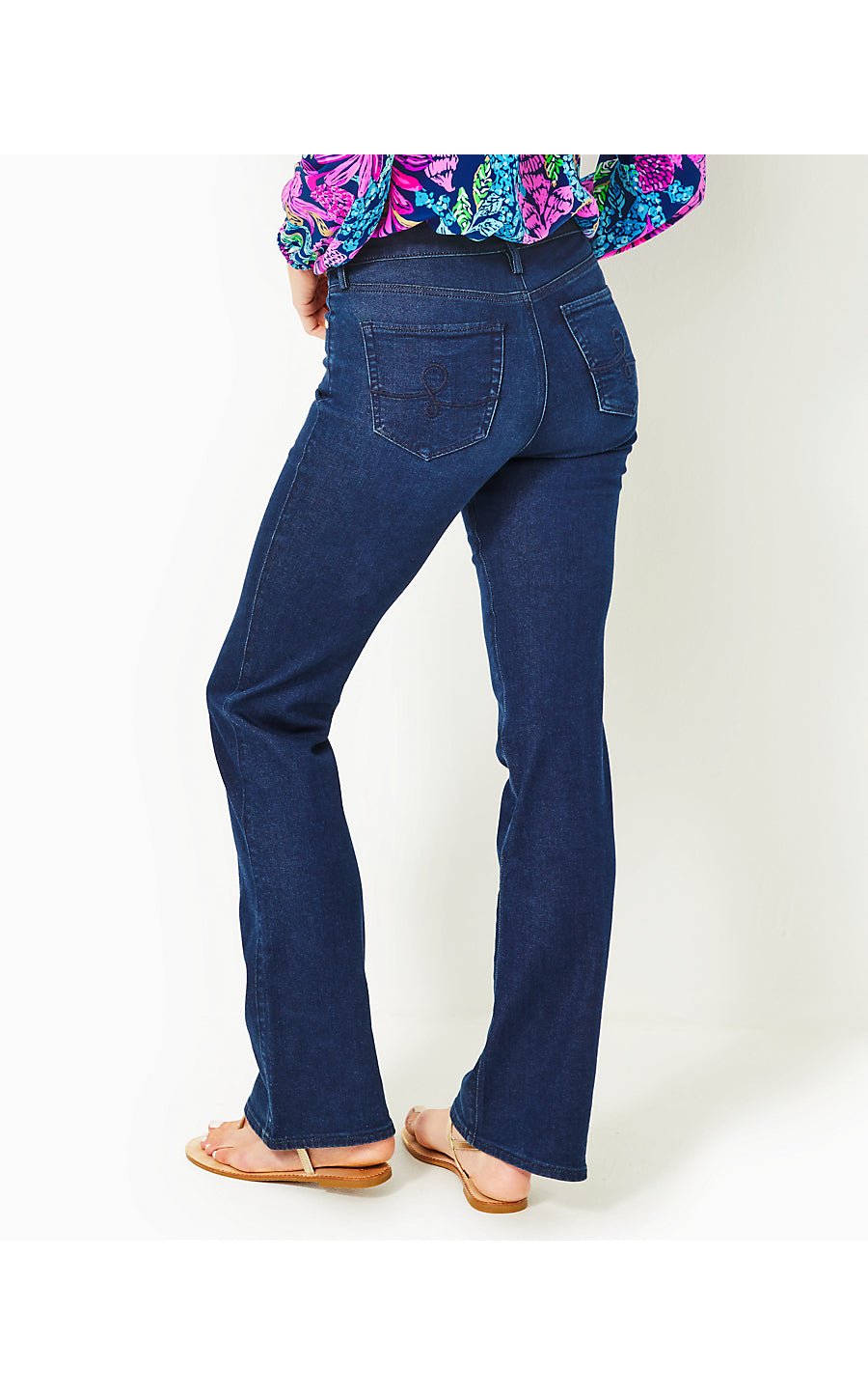 SOUTH OCEAN HIGH RISE BOOT CUT JEANS, COSMIC WASH