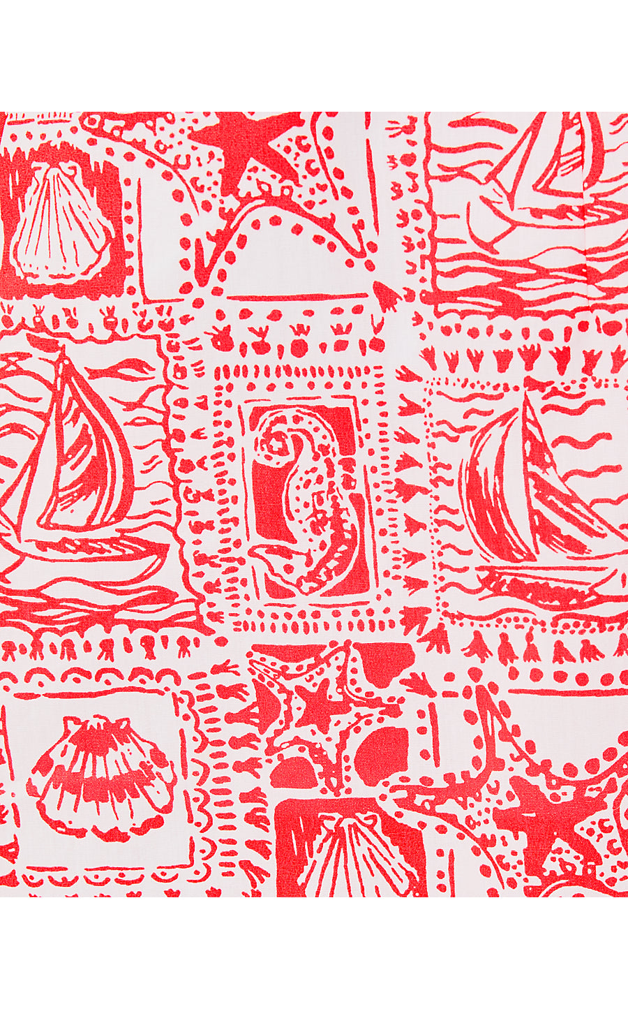 ROCKO COTTON ROMPER, MIZNER RED SEASIDE HARBOUR