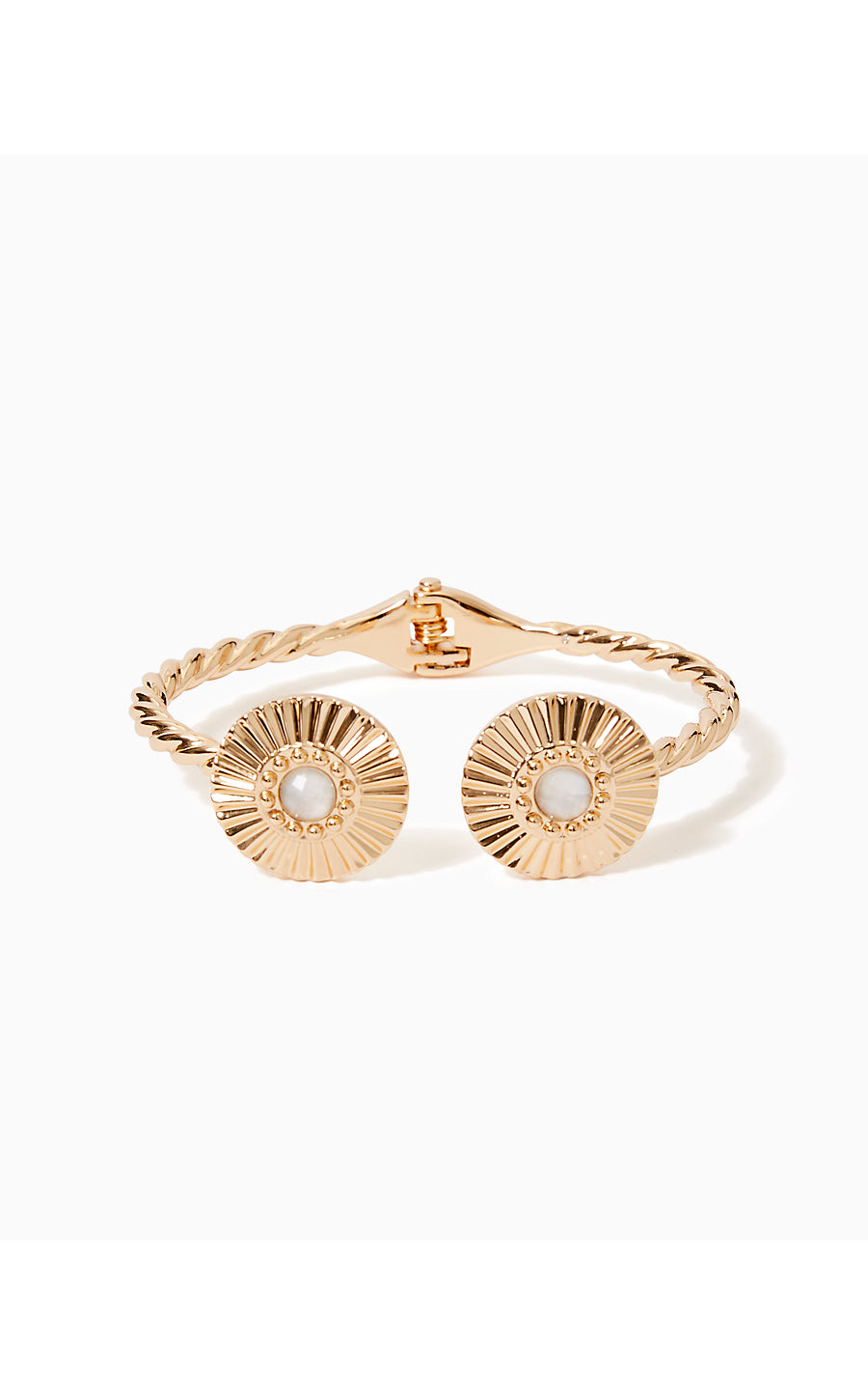 TROPICAL TWIST BRACELET, GOLD METALLIC