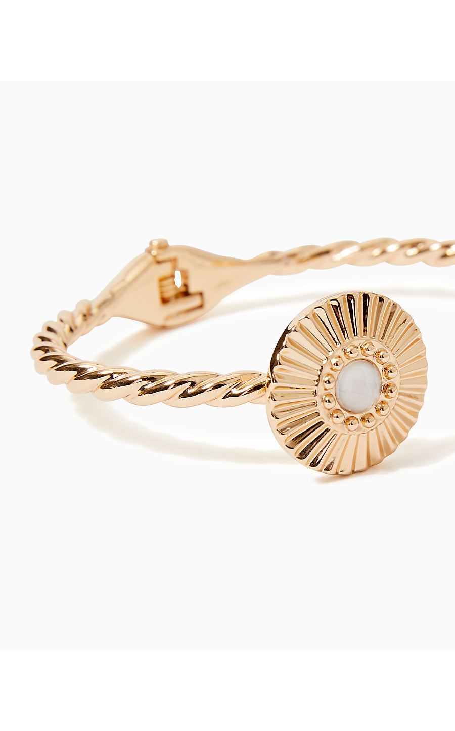 TROPICAL TWIST BRACELET, GOLD METALLIC