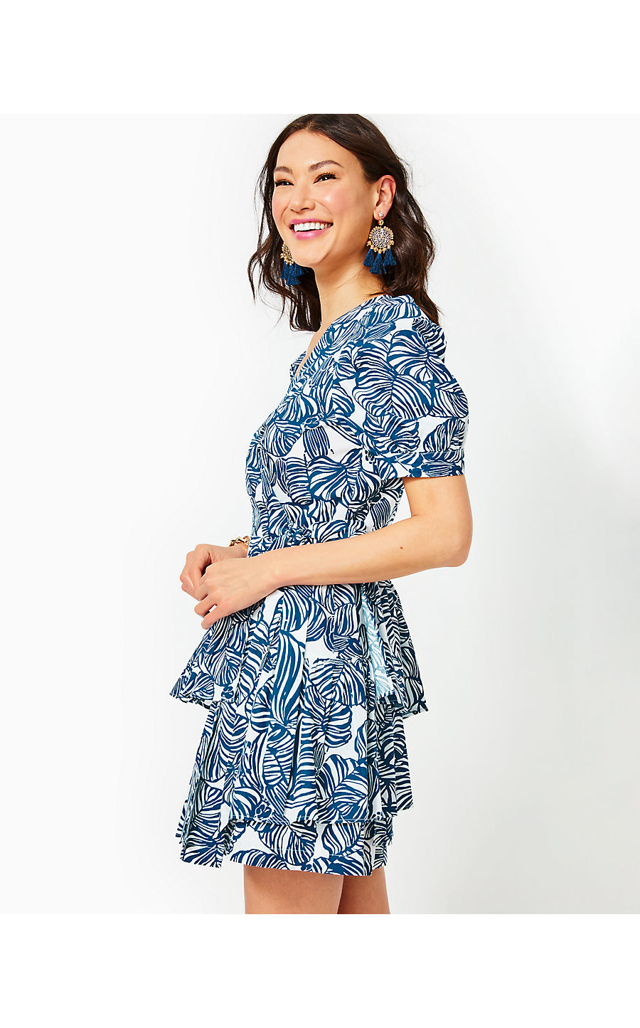 ALEXANDRIA ELBOW SLEEVE C, AEGEAN NAVY BEACH PATH