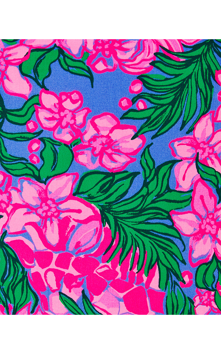 BITSY STRETCH COTTON TOP, CERISE PINK SAFARI SUNSET