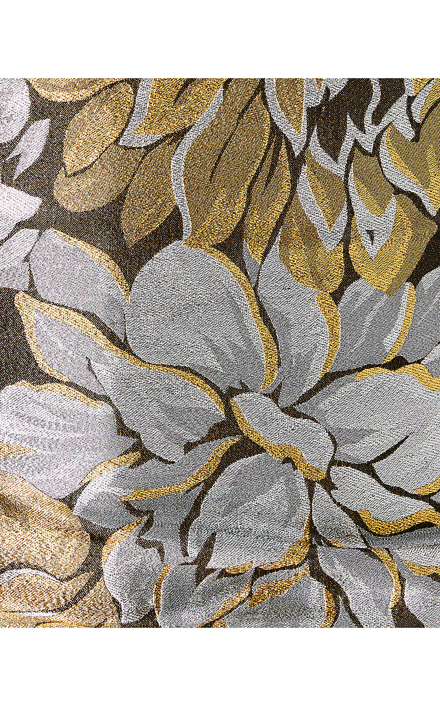 CAMILO STRAPLESS FLORAL J, GOLD METALLIC PEONY PARADE BROCADE