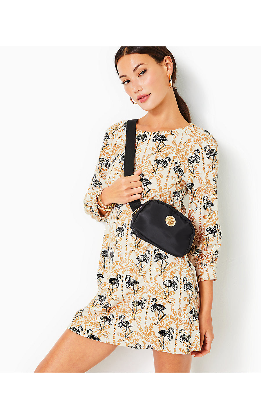 ELIANNA 3/4 SLEEVE DRESS, DEEPER COCONUT LIL STIR IT UP