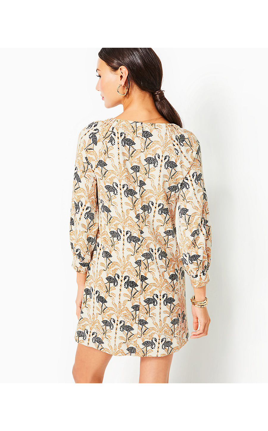 ELIANNA 3/4 SLEEVE DRESS, DEEPER COCONUT LIL STIR IT UP