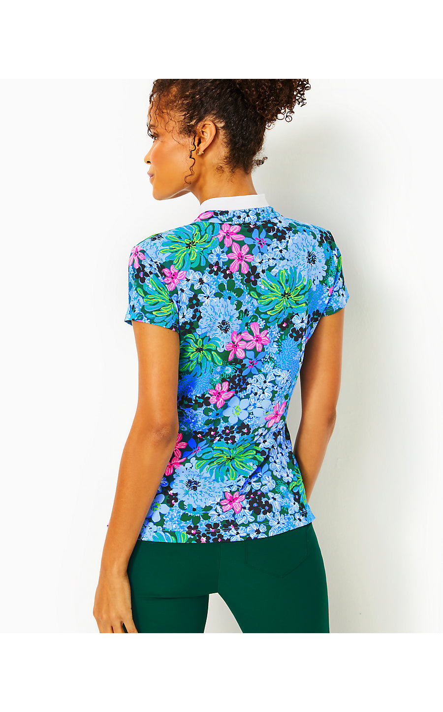 FRIDA RIB COLLAR POLO UPF, MULTI SOIREE ALL DAY