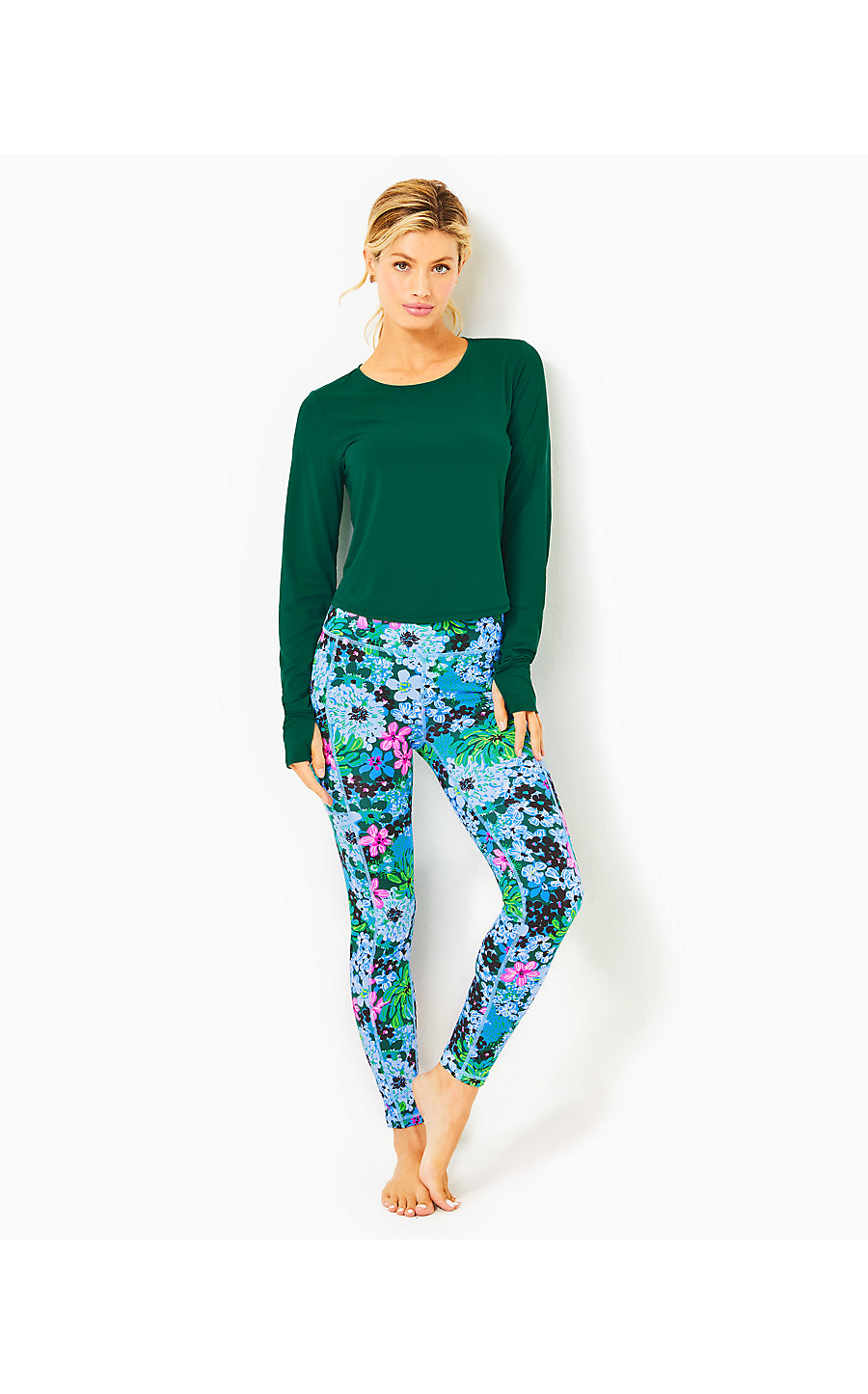 EMERIE ACTIVE TEE UPF 50+, EVERGREEN