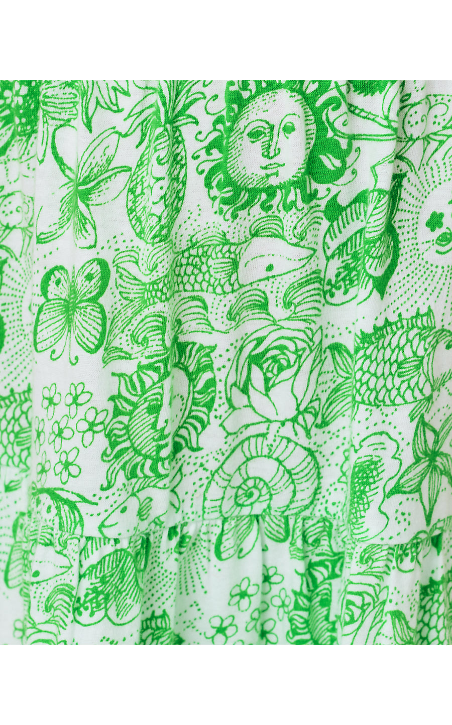 MINI JILLY SLEEVED MIDI DRESS, PUTTING GREEN LIL FLEUR DE LILLY