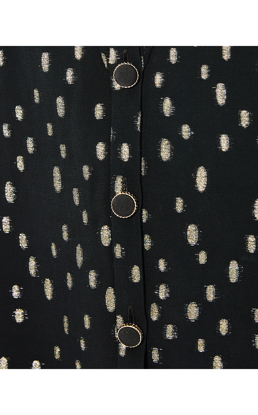 ROWE LONG SLEEVE TOP, ONYX VISCOSE METALLIC CLIP DOBBY