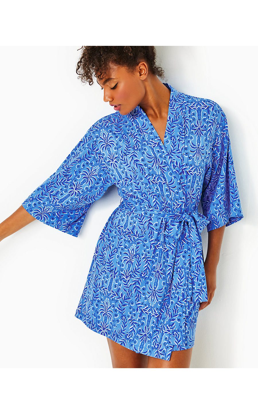 ELAINE KNIT ROBE, ABACO BLUE HAVE IT BOTH RAYS