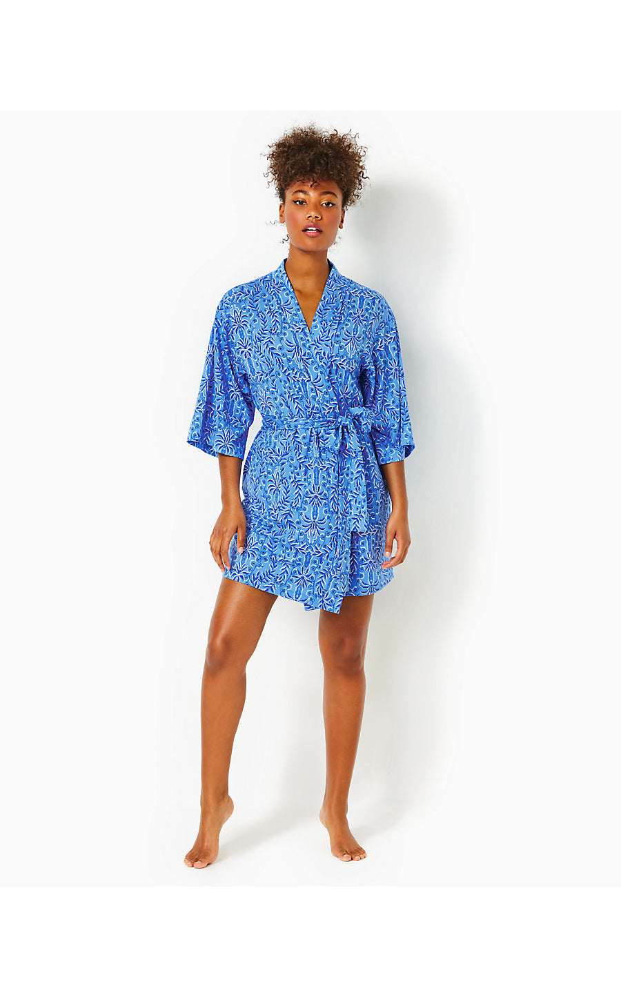 ELAINE KNIT ROBE, ABACO BLUE HAVE IT BOTH RAYS