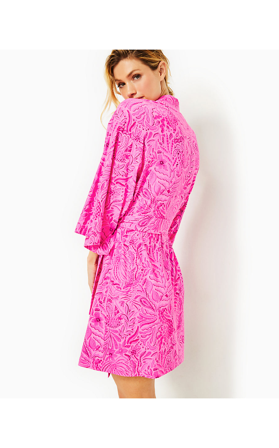 ELAINE KNIT ROBE, CERISE PINK PINKIE PROMISES