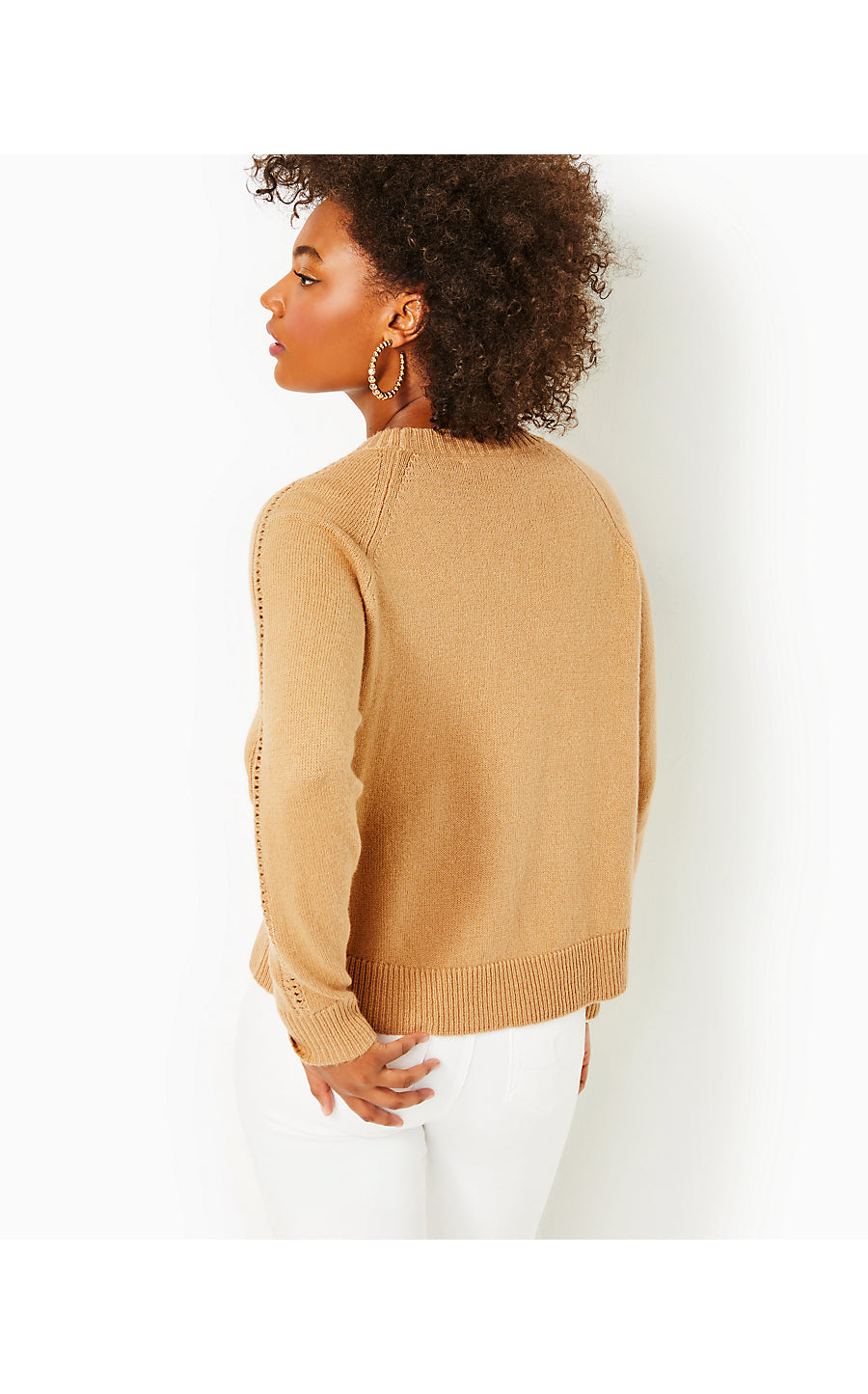 ESMA SWEATER, HEATHERED RATTAN